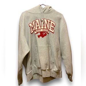 Maine Lobster Size XL Grey Heavy Hoodie Sweater unisex